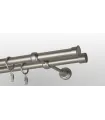 Metalowy karnisz Nikiel satynowy Ø 19 mm - Duo