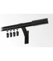 Karnisz pojedynczy profil aluminiowy BLACK końcówka 5 Frez