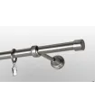 Karnisz metalowy Efekt stali nierdzewnej Ø 19 mm - Pullo