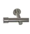 Karnisz metalowy Pullo efekt stali nierdzewnej Ø 19 mm - Wspornik pojedynczy simple