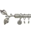 Metalowy karnisz Nikiel satynowy Ø 19 mm - List rose