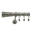 Metalowy karnisz efekt stali nierdzewnej Ø 19 mm - Trapezium