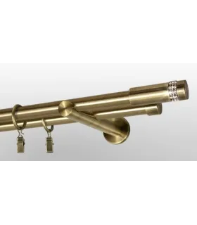 Antyk podwójny Ø 19mm zakończenie - Cylinder crystal