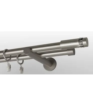 Nikiel satynowy Ø 19mm końcówka - Cylinder crystal