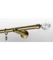 Metalowy karnisz Antyk Ø 19mm - Crystal kula Wspornik pojedynczy simple