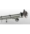 Metalowy karnisz Efekt stali nierdzewnej Ø 25/19 mm - Verdi