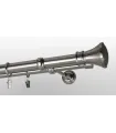 Metalowy karnisz efekt stali nierdzewnej Ø 25/19 mm - Koloseo