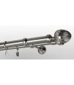 Metalowy karnisz Efekt stali nierdzewnej Ø 25/19 mm - Odeon