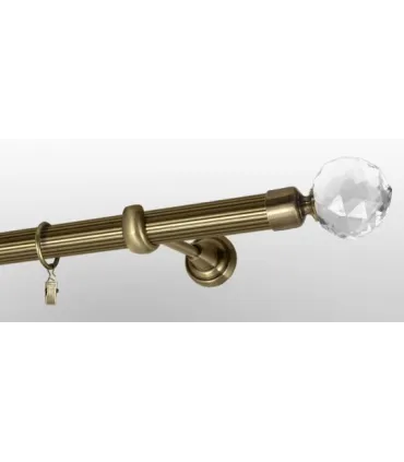 Antyk Ø 25 mm - końcówka Crystal Kula drążek ryflowany