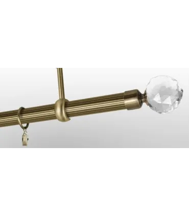 Antyk Ø 25 mm - końcówka Crystal Kula drążek ryflowany