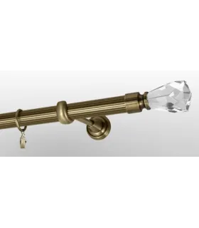 Antik Ø 25 mm - koncovka Crystal Cone tyč ryhovaná
