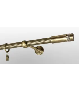 Antyk Ø 16 mm - Cylinder crystal drążek ryflowany