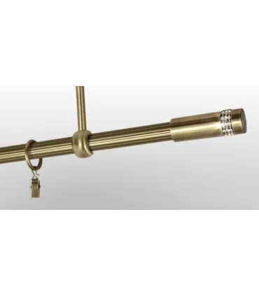 Antyk Ø 16 mm - Cylinder crystal drążek ryflowany