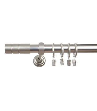Nikiel satynowy Ø 25 mm - końcówka Cylinder gładka drążek gładki