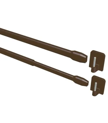 Karnisz do zazdrostek Mini brązowy Ø11 mm ( 2szt.)