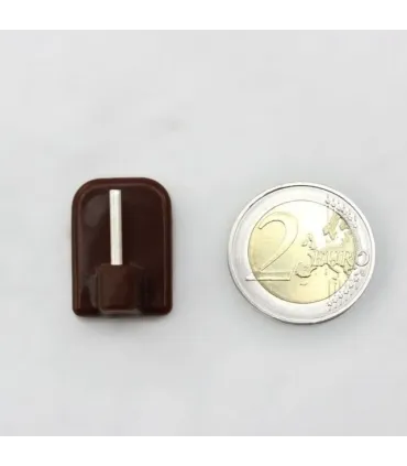 Samoprzylepny haczyk do zazdrostki Mini brązowy 4szt.