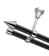 Podwójna 19mm matowa czarna końcówka Stizok inner efekt stali nierdzewnej