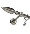 Metalowy karnisz Nikiel satynowy Ø 16 mm - Linea