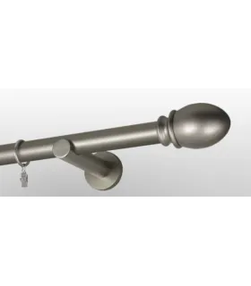 Satin nickel Ø 25 mm - koncovka Beluno tyč hladká držiak simple