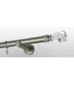 Nikiel satynowy Ø 25 mm - końcówka Crystal cone drążek gładki wspornik simple