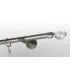 Nikiel satynowy Ø 25 mm - końcówka Crystal kula drążek gładki wspornik simple