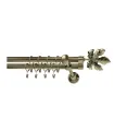 Metalowy karnisz Antyk Ø 16 mm - List klon drążek ryflowany