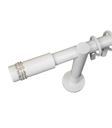 Pojedyncze 19mm białe błyszczące zakończenie Cylinder crystal