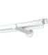 Podwójne 19mm białe błyszczące zakończenie Cylinder crystal