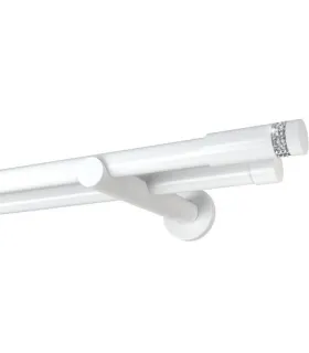 Podwójne 19mm białe błyszczące zakończenie Cylinder crystal