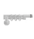 Podwójne 19mm białe błyszczące zakończenie Cylinder crystal
