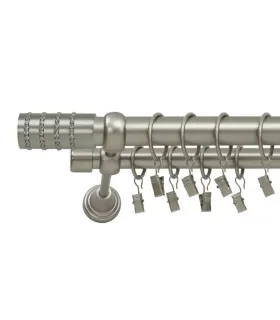 Nikiel satynowy Ø 25/19 mm - Cylinder crystal