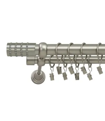 Nikiel satynowy Ø 25/19 mm - Cylinder crystal