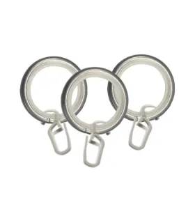Krúžok tichy so háčikom 1 kus satin nickel Ø19 mm