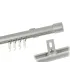 Karnisz pojedynczy profil aluminiowy INOX końcówka Pullo