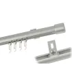Karnisz pojedynczy profil aluminiowy INOX końcówka Pullo