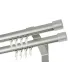 Karnisz podwójny profil aluminiowy INOX końcówka Pullo