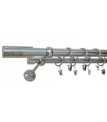 Efekt stali nierdzewnej Ø 25/19 mm - Cylinder gładki