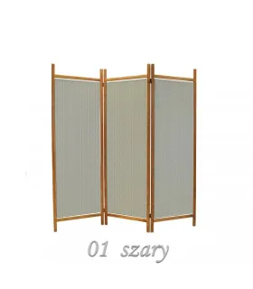 PARAWAN 5-SKRZYDŁOWY szary, rama - sosna - na stanie 7 szt.