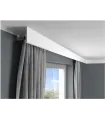 Listwa sufitowa do karniszy MARDOM QL026 - odpowiednia do podświetlenia LED