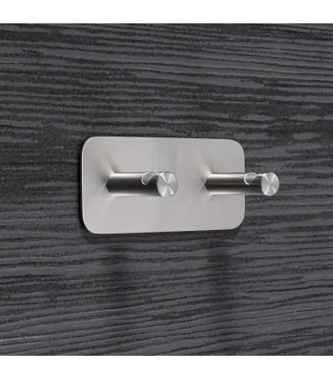 Wieszak podwójny samoprzylepny Inox N007