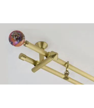 Karnisz Zegar Art Deco komplet podwójny Ø20/20mm