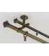 Karnisz Zegar Art Deco komplet drążek i szyna Ø30mm i 20mm