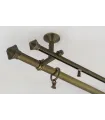 Karnisz Zegar Art Deco komplet drążek i szyna sufitowa Ø30mm i 20mm