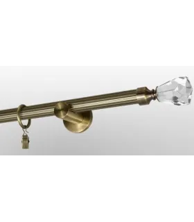 Antyk Ø 19mm - Crystal cone Wspornik pojedynczy simple drążek ryflowany