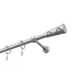 Metalowy karnisz Nikiel satynowy Ø 19 mm - Trapezium