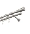 Metalowy karnisz Nikiel satynowy Ø 19 mm - Trapezium