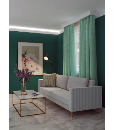 Karniszowa listwa sufitowa Prestige 1 - odpowiednia do podświetlenia LED 200x10cm