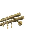 Metalowy karnisz podwójny EXCLUSIVE Antyk Ø 28 mm - Pullo