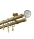 Metalowy karnisz podwójny EXCLUSIVE Antyk Ø 28 mm - Crystal