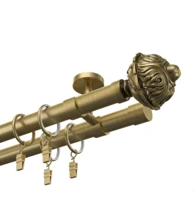 Metalowy karnisz podwójny EXCLUSIVE Antyk Ø 28 mm - Damascus